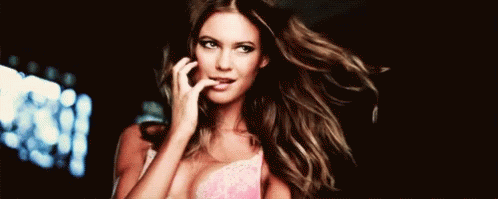 Beautiful Woman Nail Biter GIF