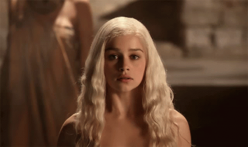 Naked Blonde Woman with Green Eyes
