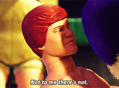 Naked Doll With Red Hair Saying Not to Me There's Not