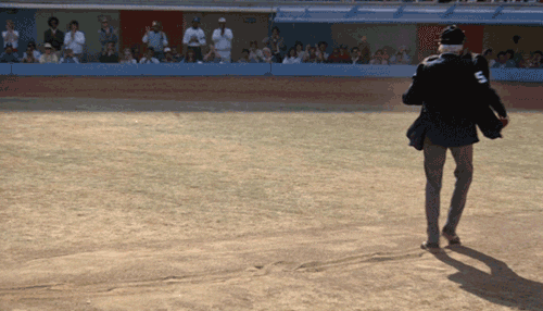 Naked Gun Frank Drebin Dancing In Baseball Field GIF