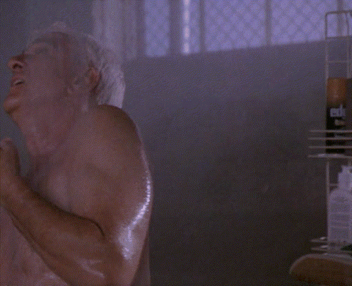 Naked Gun Frank Drebin In Shower GIF
