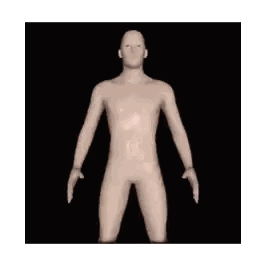Naked Man Arms Outstretched