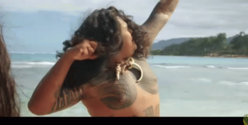 Naked Man On Beach Arms Outstretched GIF