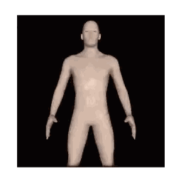 Naked Man with Arms Outstretched