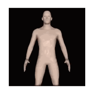 Naked Man with Outstretched Arms