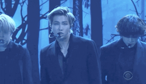 Nam-joon Singing With Bts GIF