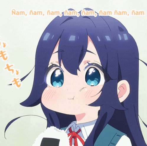 Nam Nam Nam Red Apple On Black Background GIF