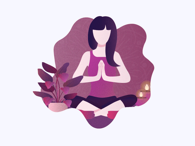 Namaste Aesthetic Lotus Pose Girl GIF