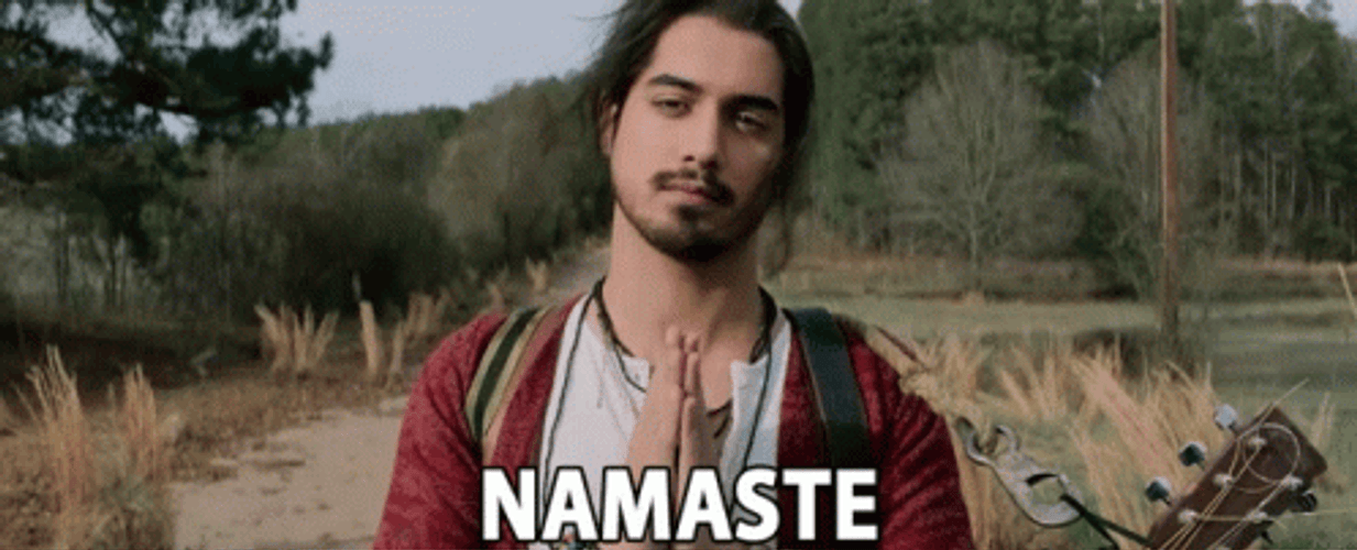 Namaste Avan Jogia Praying Hands Bow GIF