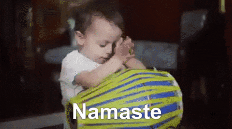 Namaste Cute Baby Praying Hands GIF