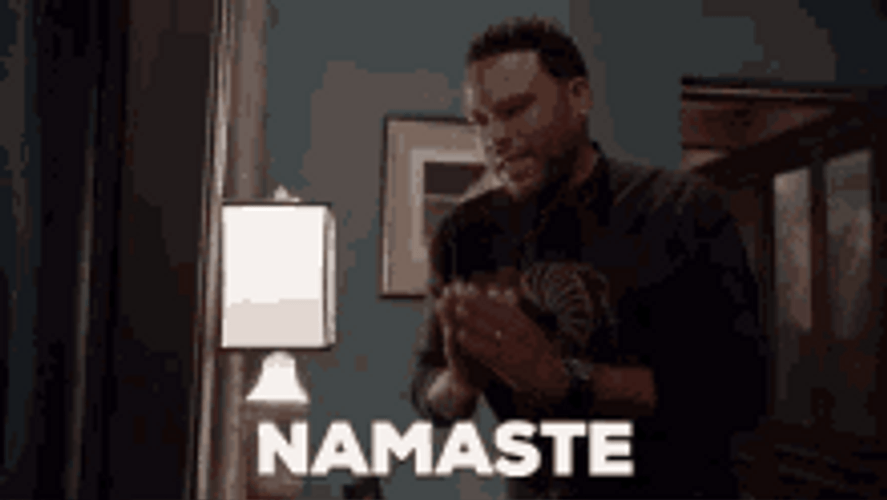 Namaste Dre Johnson Anthony Anderson Black-ish GIF
