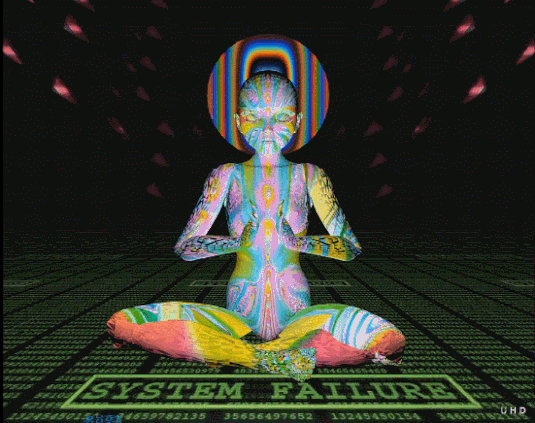 Namaste Trippy Meditating Yoga Lotus Pose GIF