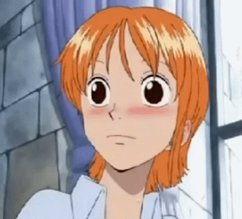 Nami Blushing One Piece GIF