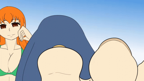 Nami Toes Luffy Stretch GIF