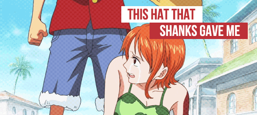 Nami Wearing Luffy Hat One Piece GIF