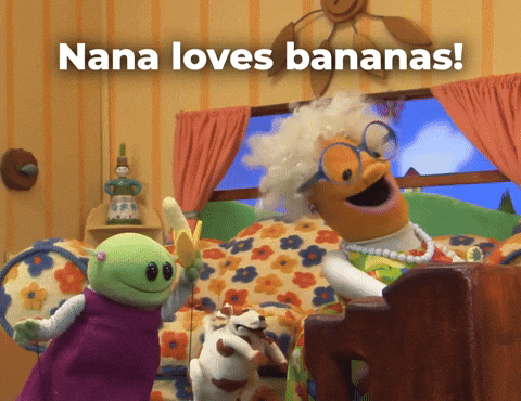 Nana Loves Spinning Banana GIF