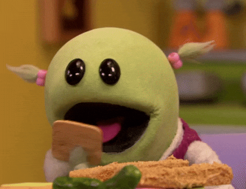 Nanalan Eat Swallow Chips GIF