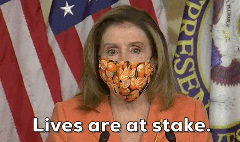 Nancy Pelosi Lives Are At Stake GIF