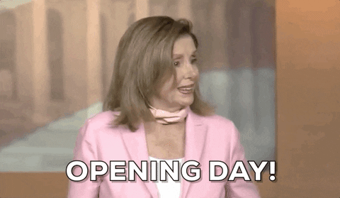 Nancy Pelosi Opening Day GIF