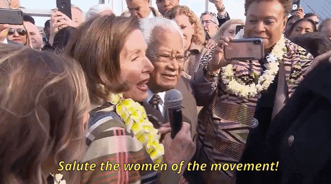 Nancy Pelosi Salute To The Woman Of Movement GIF