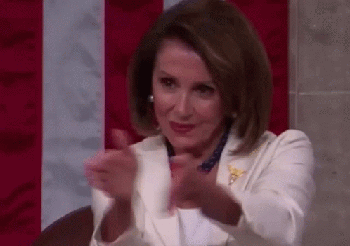 Nancy Pelosi Sarcastic Clap GIF