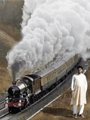 Nandam Train Steam Engine Indian Railway GIF