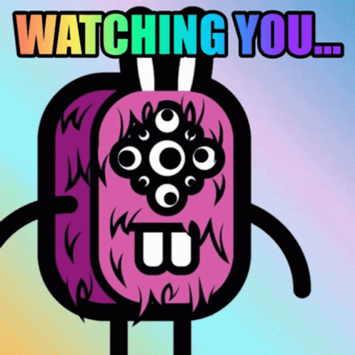 Nanoz Rolling Eyes Watching You GIF