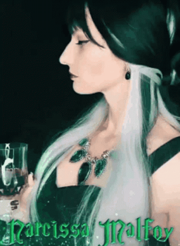 Narcissa Malfoy Holding Wine GIF