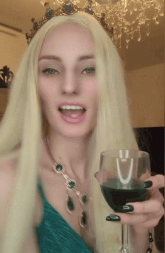 Narcissa Malfoy With Wine GIF