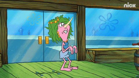 Narlene Narwhal At Krusty Krab GIF