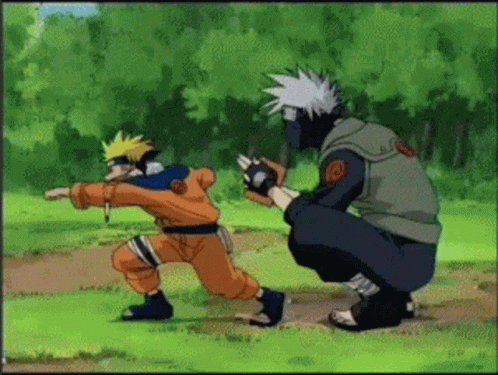 Naruto And Kakashi Hatake Funny GIF
