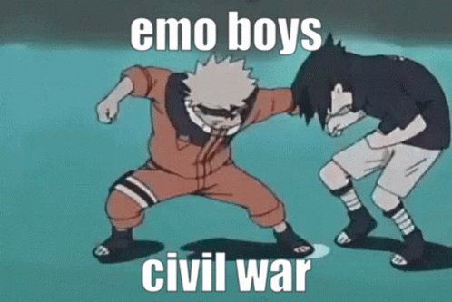 Naruto And Sasuke Emo Boys GIF