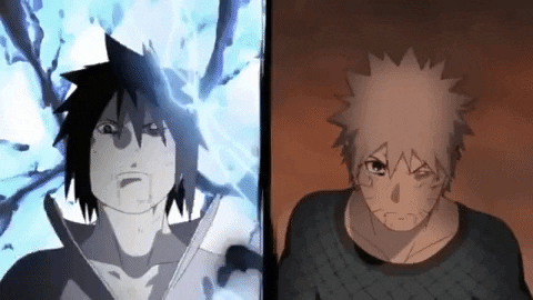 Naruto And Sasuke Fight Bad Eye GIF
