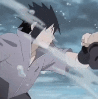Naruto And Sasuke Fight Gravity GIF