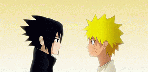 Naruto And Sasuke Fingers Crossed GIF