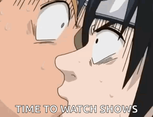 Naruto And Sasuke Kissing With Watch Shows GIF