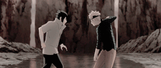 Naruto And Sasuke Punch GIF