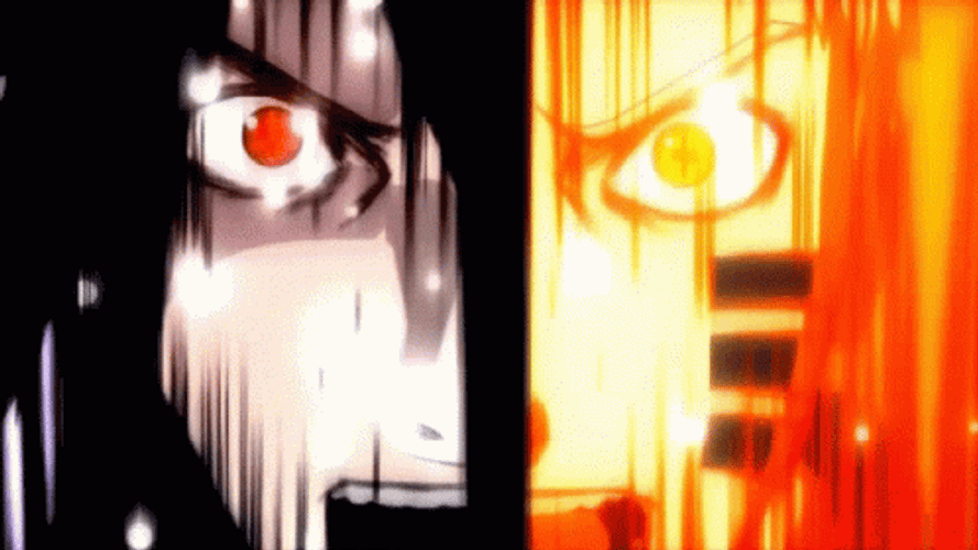 Naruto And Sasuke Split Screen GIF 