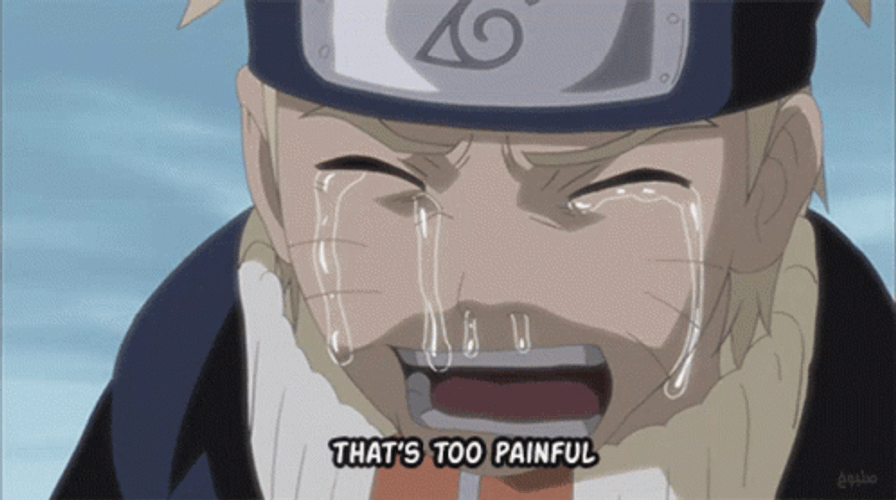 Naruto Anime Crying In Pain GIF