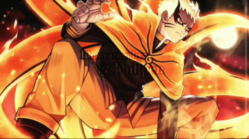 Naruto Baryon Mode Yellow Outfit GIF