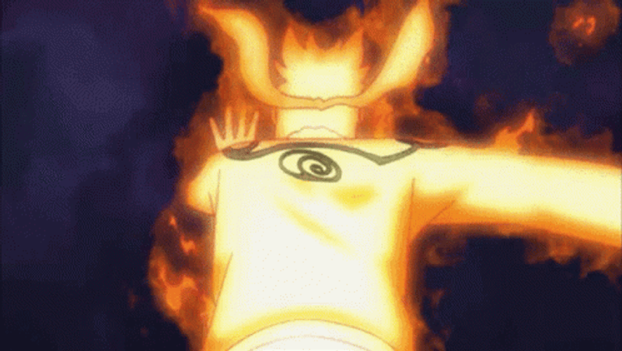 Naruto Blackhole Jump Fiery Background GIF
