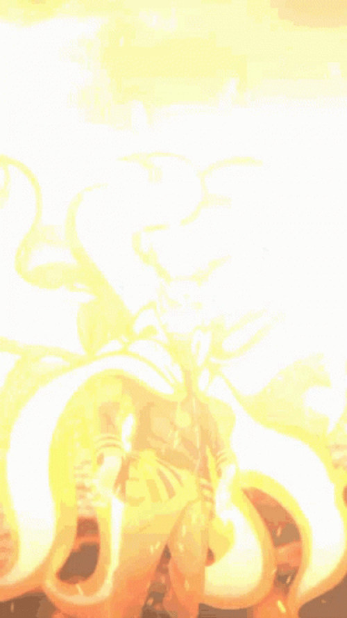 Naruto Blinding Lights Flaming Background GIF