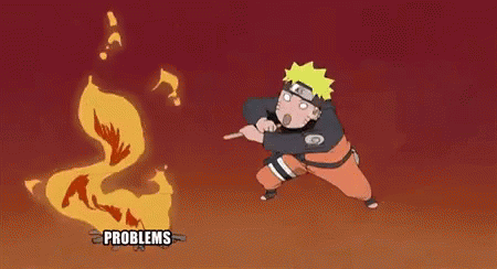 Naruto Blowing The Fire Funny GIF