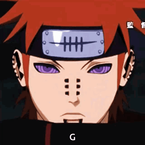 Naruto Character Close Up with Purple Eyes