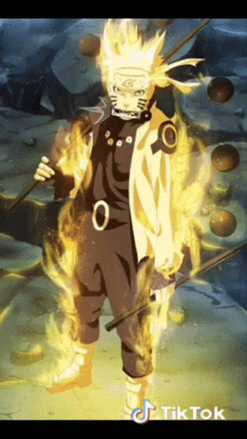 Naruto Characters Fighting Stance Dark Background GIF