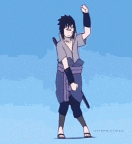 Naruto Dancing Sasuke Uchiha Anime GIF