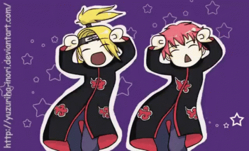 Naruto Dancing Akatsuki Chibi Anime GIF