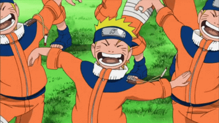Naruto Dancing During Kage Bunshin Technique GIF