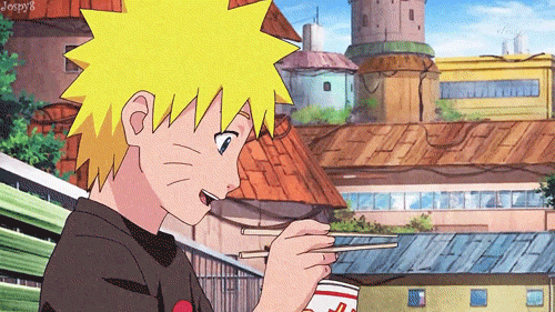 Naruto Eating Ramen In Cup GIF