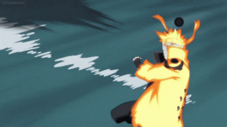 Naruto Fierce Combat Giant Wave Background GIF